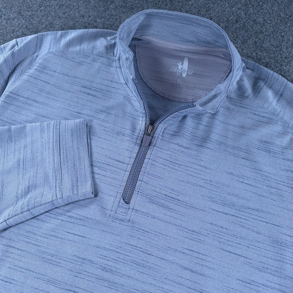 Johnnie-O Apex Quarter Zip Pullover Mens XL Lake Blue Space Dye JMKO2750